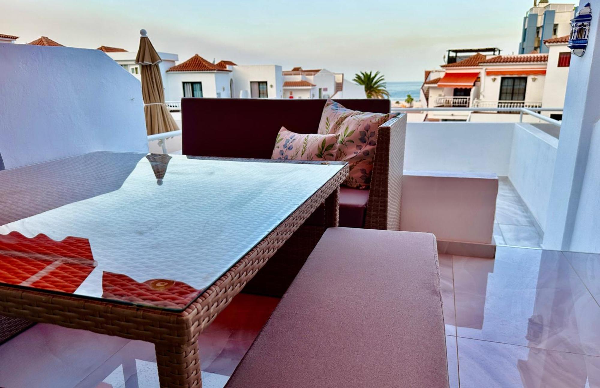 Luxury Diamond - Ocean View, Big Terraces, Air Con, Wifi Apartment Los Cristianos  Luaran gambar