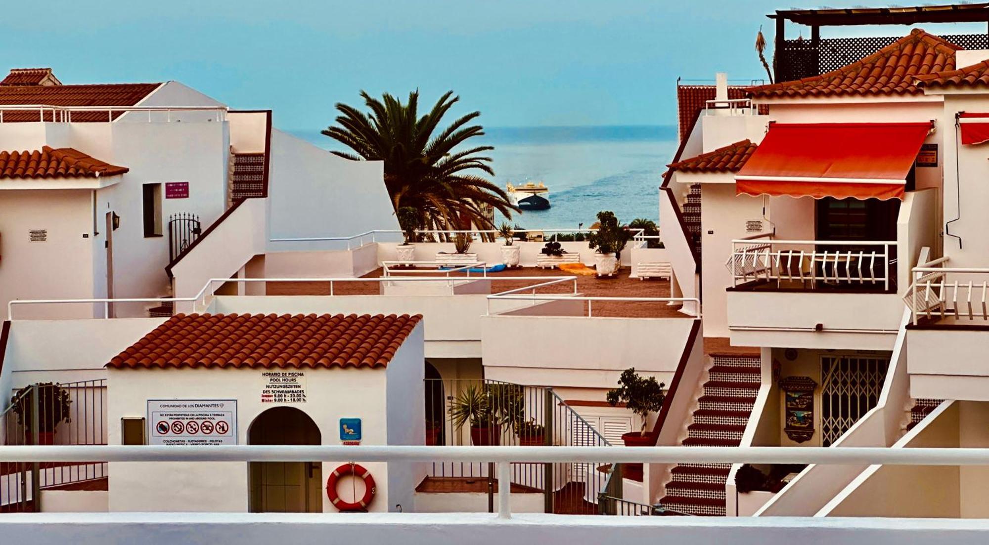 Luxury Diamond - Ocean View, Big Terraces, Air Con, Wifi Apartment Los Cristianos  Luaran gambar