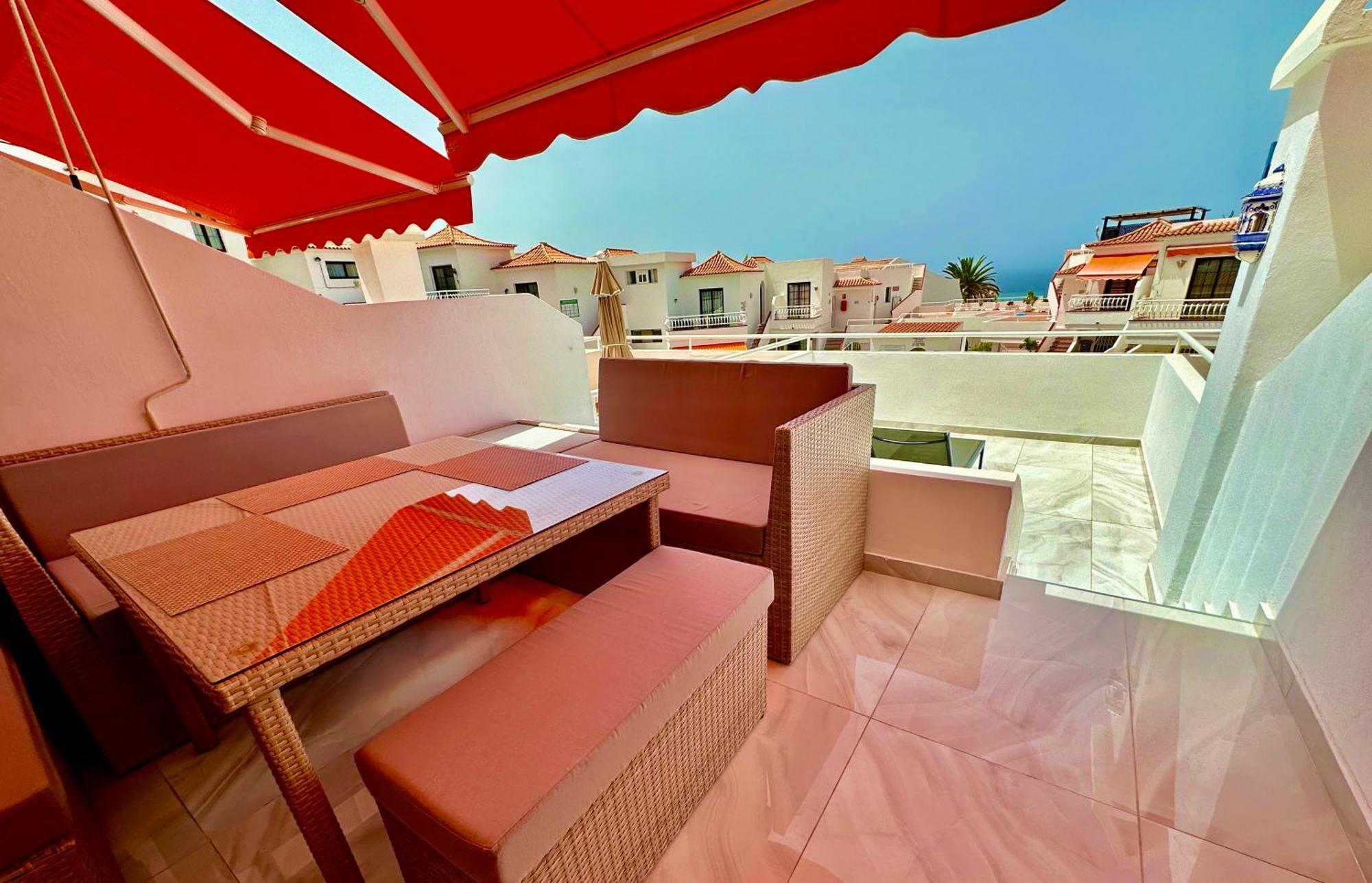 Luxury Diamond - Ocean View, Big Terraces, Air Con, Wifi Apartment Los Cristianos  Luaran gambar