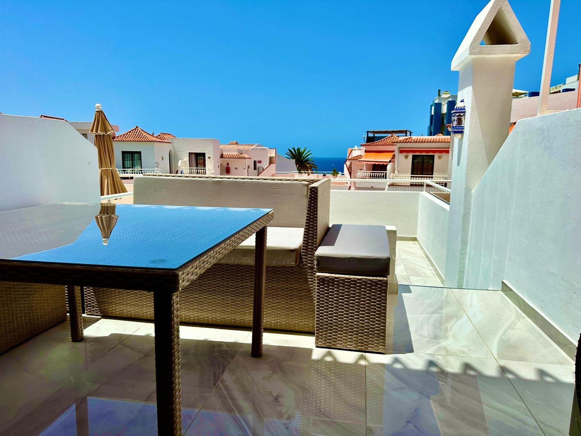 Luxury Diamond - Ocean View, Big Terraces, Air Con, Wifi Apartment Los Cristianos  Luaran gambar